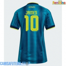 Camisa de time de futebol Colômbia James Rodriguez #10 Replicas 2º Equipamento Feminina Mundo 2026 Manga Curta
